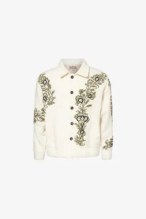 Kartik Research Mens Almora Embroidered Relaxed-Fit Wool Jacket S
