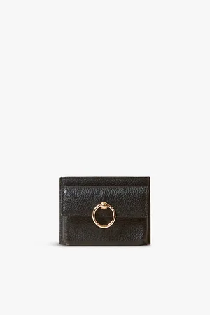 Claudie Pierlot Womens Anouck Ring-Embellished Leather Cardholder 1 Size