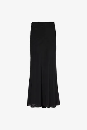 SIR Womens Sonora Layered Stretch-Woven Midi Skirt S