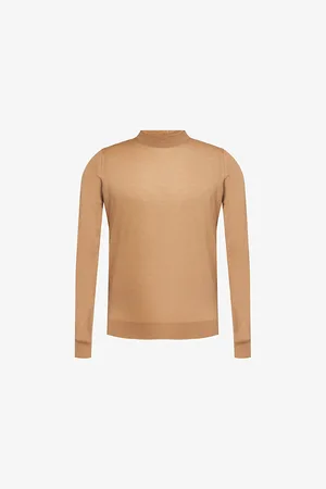 JOHN SMEDLEY Mens Turtleneck Regular-Fit Cashmere and Wool-Blend Jumper S
