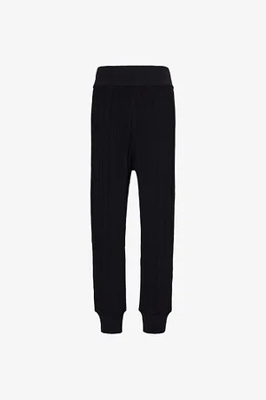 PLEATS PLEASE ISSEY MIYAKE Womens Pleated Straight-Leg Knitted Trousers 1Size