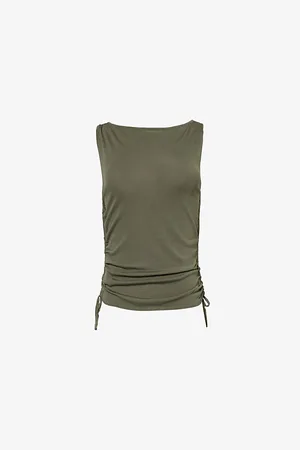 SIR Womens Yolanda Ruched Knitted Top Xs