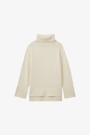 Reiss Womens Eliza Roll-Neck Wool-Cashmere Knitted Jumper Xs