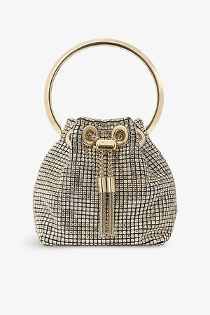 Jimmy Choo Womens Bon Bon Micro Crystal-Embellished Mesh Top-Handle Bag 1 Size