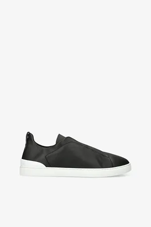 Ermenegildo Zegna Mens X3 Triple Stitch Secondskin Shearling Leather Low-Top Trainers Eur 40 / 6 Uk Men