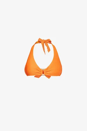 Heidi Klein Womens San Sebastien Rectangle Halterneck Bikini Top Xs