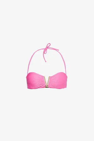 Heidi Klein Womens Tulum V-Bar Bandeau Bikini Top Xs