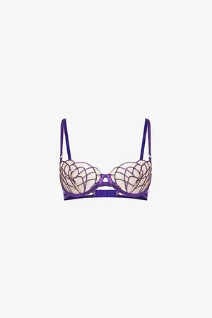 BlueBella Womens Beatrix Embroidered Underwired Mesh Bra 32B
