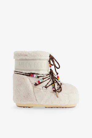 Moon Boot Womens Icon Low Faux-Fur and Suede Snow Boots Eur 39-41/6-8 Uk Women
