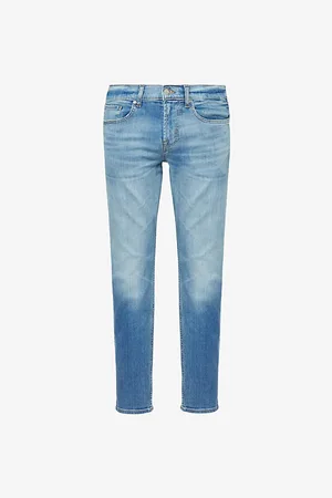 7 for all Mankind Mens Slimmy Tapered Tapered Low-Rise Stretch-Denim Jeans 31