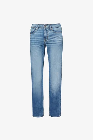 7 for all Mankind Mens Slimmy Airweft Brand-Patch Straight-Leg Stretch-Denim Jeans 29