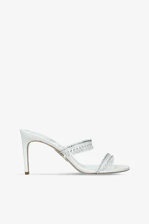 RENE CAOVILLA Womens Chandelier 80 Jewel-Embellished Leather Heeled Sandals Eur 36 / 3 Uk Women