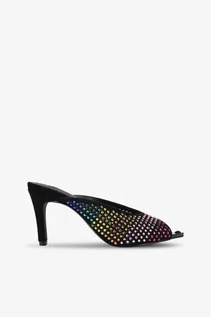 Kurt Geiger Womens Regent Crystal-Embellished Suede Mules Eur 36 / 3 Uk Women
