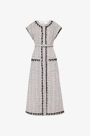 HUISHAN ZHANG Womens Whitney Tweed Maxi Dress 8