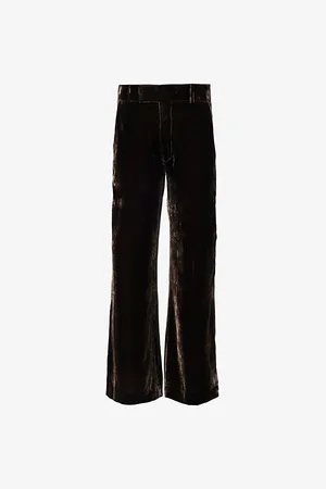 Frame Womens Cropped Flare Velvet Trousers 6