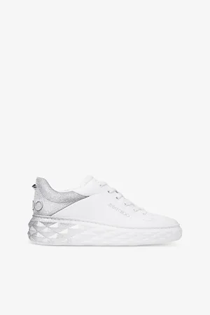 Jimmy Choo Womens Diamond Maxi Brand-Embossed Leather Low-Top Trainers Eur 36 / 3 Uk Women