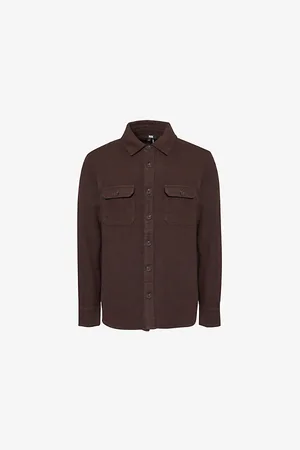 Paige Mens Wilbur Relaxed-Fit Cotton Overshirt M