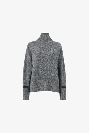 Whistles Womens Fleck Turtleneck Wool Jumper Xs