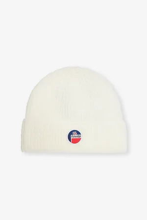 Fusalp Mens Cosmic Logo-Patch Wool-Knit Beanie Hat 1 Size