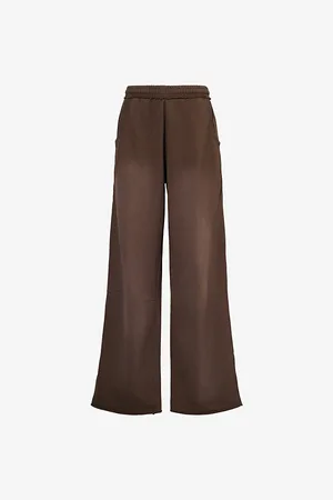 Jaded London Womens Monster Two-Slip-Pockets Wide-Leg High-Rise Cotton-Jersey Jogging Bottoms L