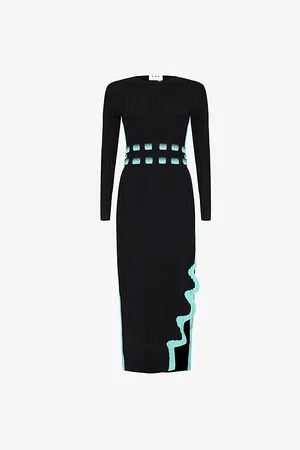 PH5 Womens Aster Long-Sleeves Stretch-Woven Maxi Skirt Xs