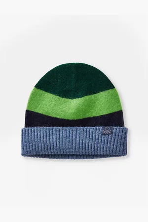 Benetton Striped Knitted Beanie Hat 1-6 Years 4-6 Years