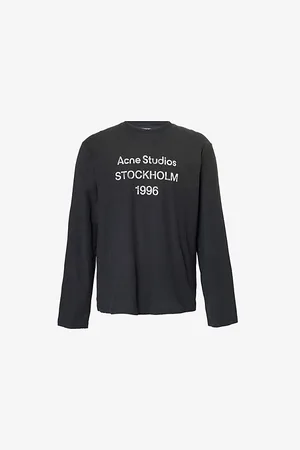 Acne Studios Mens 1996 Logo Long-Sleeve Cotton-Jersey T-Shirt L