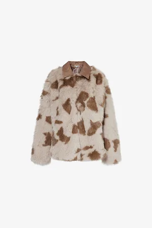 Jaded London Womens Lorax Two-Slip-Pockets Relaxed-Fit Faux-Fur Coat S/M