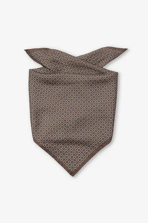 Dunhill Mens Graphic Neckerchief Silk-Twill Scarf