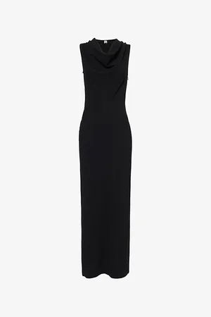Totême Womens Cowl-Collar Sleeveless Stretch-Wool Blend Maxi Dress 8