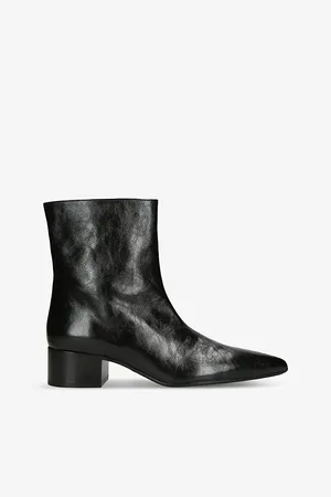 Khaite Womens Andee Pointed-Toe Heeled Leather Ankle Boots Eur 39.5 / 6.5 Uk Women