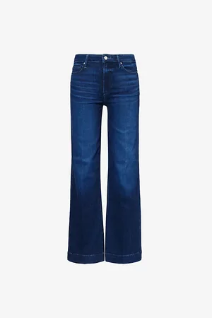 Paige Womens Leenah Slim-Fit Wide-Leg Stretch-Denim Jeans 23