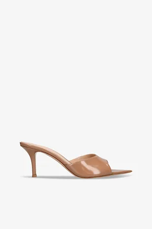 Gianvito Rossi Womens Elle 55 Patent Kitten-Heel Mules Eur 38/5 Uk Women