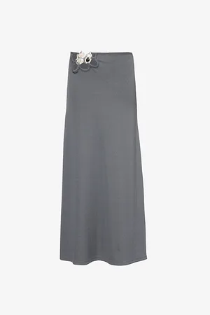 CHRISTOPHER ESBER Womens Trio Stone Ribbed Stretch-Woven Maxi Skirt 8