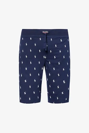 Ralph Lauren Mens Cotton-Jersey Logo-Print Pyjama Shorts S
