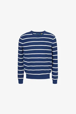 Ralph Lauren Mens Striped Long-Sleeve Cotton-Knit Jumper S