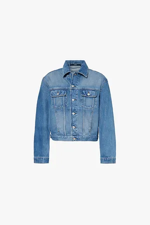 Jacquemus Mens De-Nimes Faded-Wash Regular-Fit Denim Jacket 36