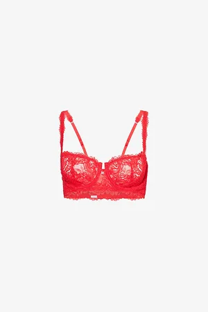 Savage X Fenty Womens Romantic Corded Unlined Balconette Lace Bra 38D