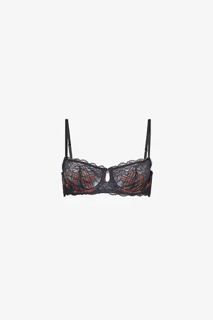 Savage X Fenty Womens Sparkle Prep Balconette Unlined Lace Bra 34C