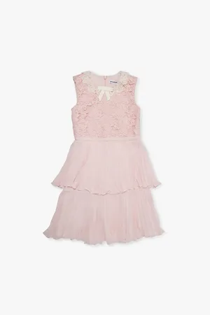 Self-Portrait Pleated Lace-Trim Woven Dress 3-12 Years 3-4 Years