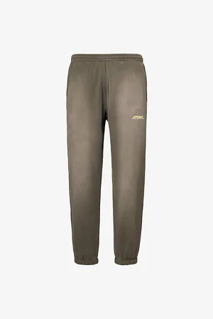 Represent Mens Patron Of The Club Brand-Print Straight-Leg Relaxed-Fit Cotton-Jersey Jogging Bottoms Xs