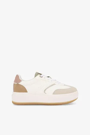 Kurt Geiger Womens Kick Contrast-Panel Faux-Leather Low-Top Trainers Eur 37 / 4 Uk Women