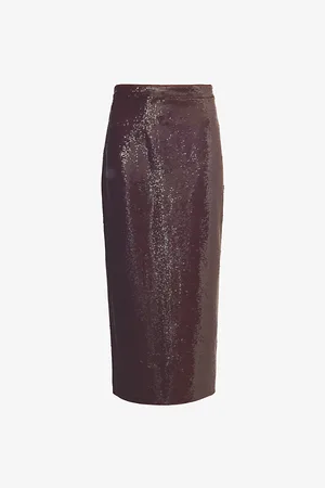 Roland Mouret Womens Sequin-Embellished Stretch-Woven Midi Skirt 6
