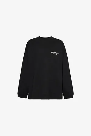 FEAR OF GOD Mens Long-Sleeve Logo-Embroidered Cotton-Jersey T-Shirt M