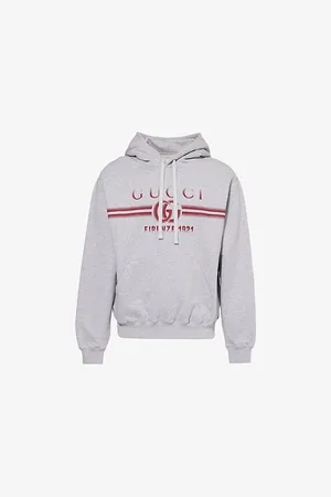 Gucci Mens Gradient Brand-Print Cotton-Jersey Hoody S