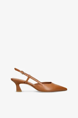 Stuart Weitzman Womens Vinnie 50 Leather Slingback Courts Eur 39 / 6 Uk Women