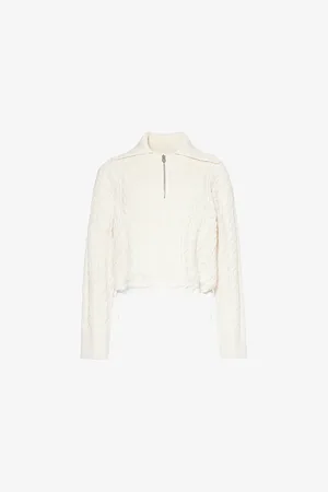 Simkhai Womens Lourdes Cable-Knit Cotton-Wool Blend Jumper Xs