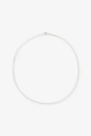 Hatton Labs Womens Mini Anchor Sterling- Chain Necklace 18In