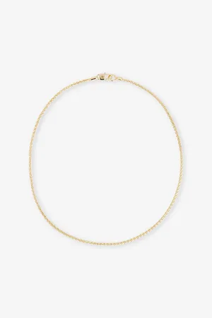 Hatton Labs Womens Twisted Rope 14ct Yellow Gold-Plated 925 Sterling Silver Necklace 18In