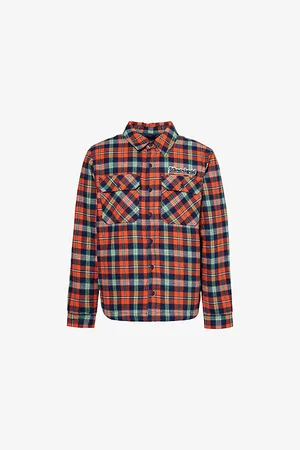 Billionaire Boys Club Mens Check-Print Padded Relaxed-Fit Cotton Overshirt S